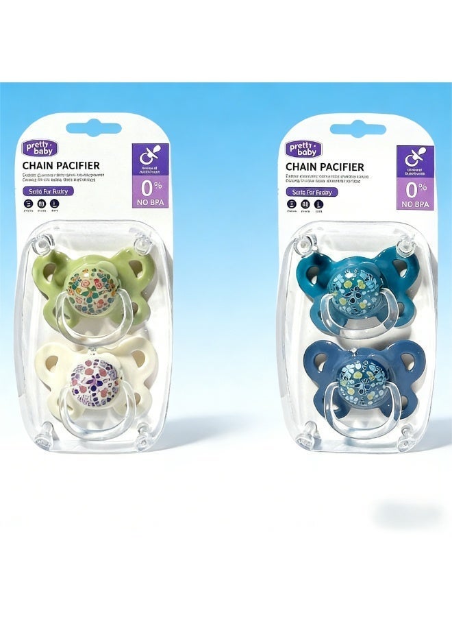 Baby Pacifier  Orthodontic Nipple & Breast-like Design - BPA-Free, Soft Silicone & Food-Grade PP - Soothes Teething, Promotes Natural Sucking for Newborns Infants, Blue - Image 3